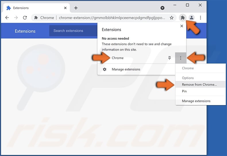 ginmule.xyz promoting browser hijacker manual removal