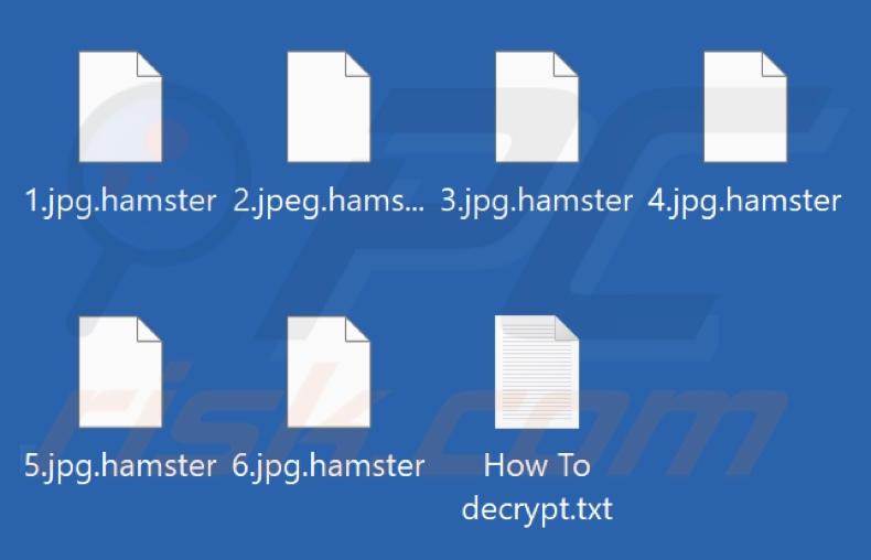 Files encrypted by Hamster ransomware (.hamster extension)