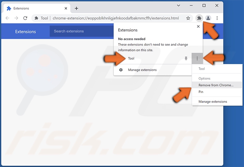 happyquokka.xyz promoting browser hijacker (Tool) manual removal steps