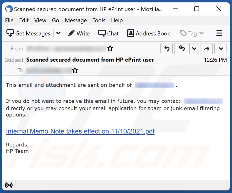 Mobiliseren hoek leeuwerik HP ePrint Email Scam - Removal and recovery steps (updated)