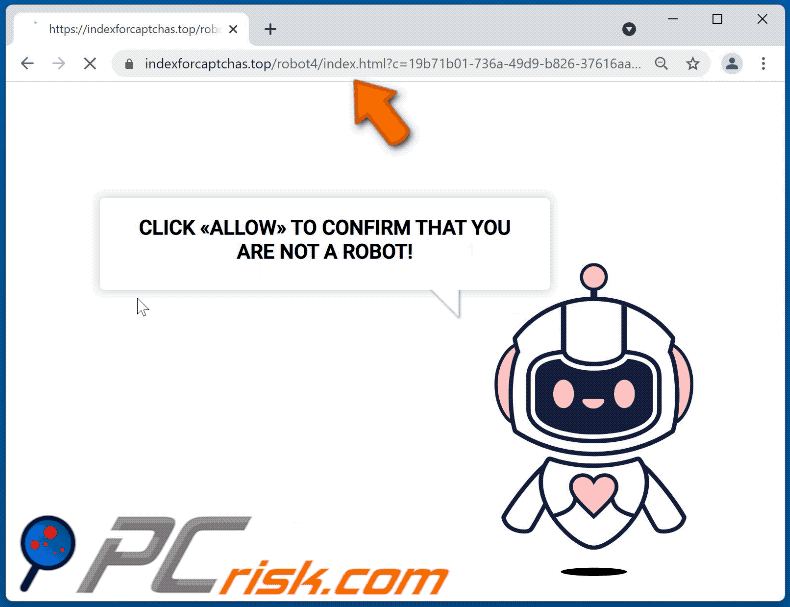 indexforcaptchas[.]top website appearance (GIF)