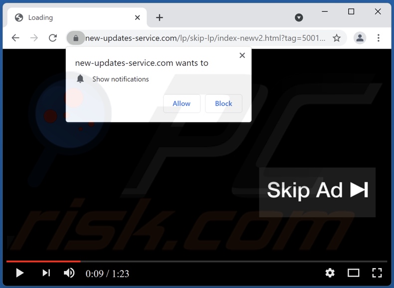 new-updates-service[.]com pop-up redirects