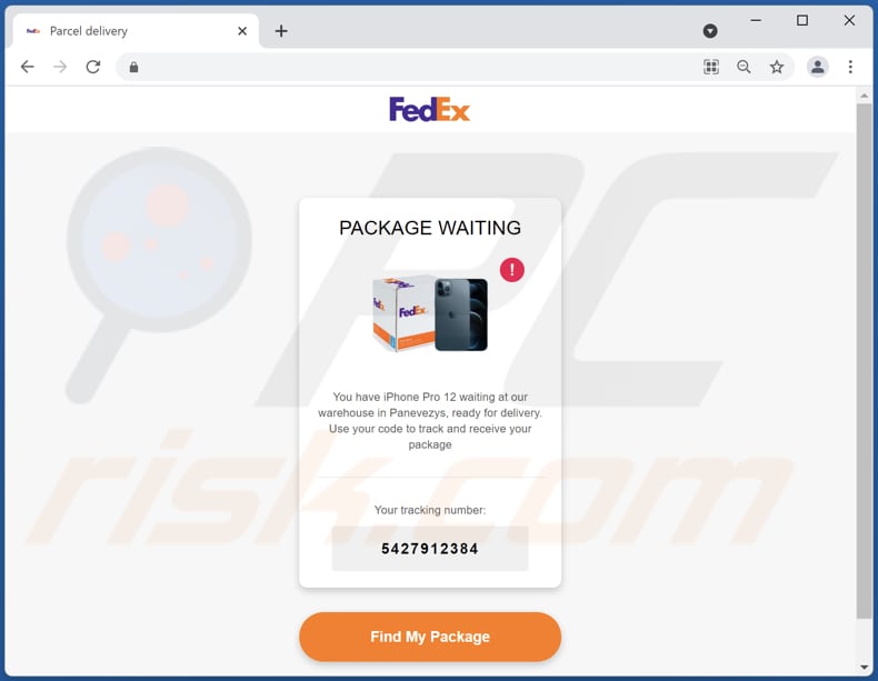 PACKAGE WAITING scam
