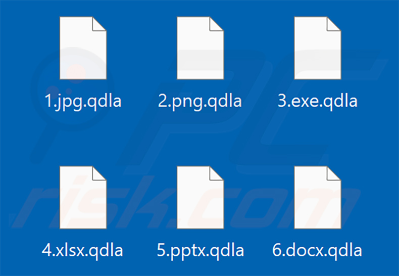 Files encrypted by Qdla ransomware (.qdla extension)