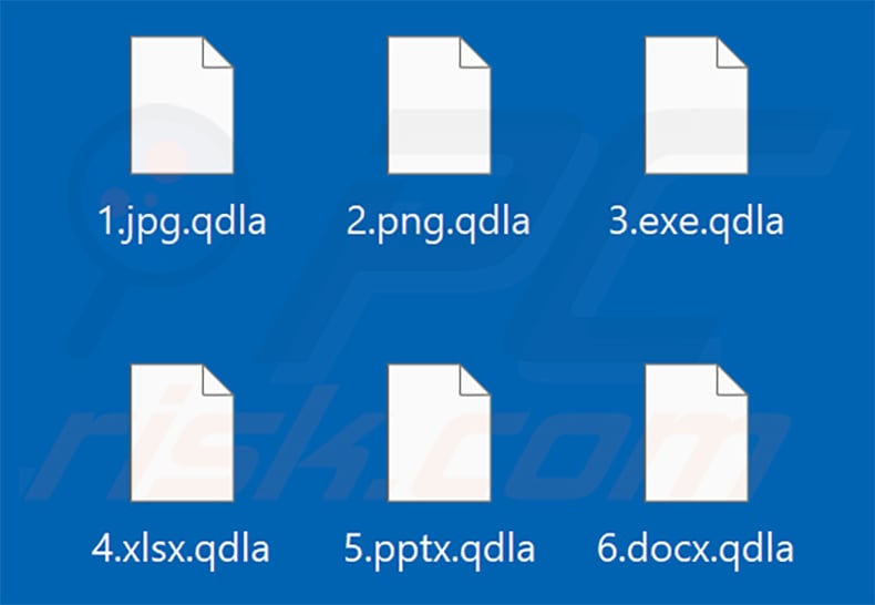 Files encrypted by Qdla ransomware (.qdla extension)