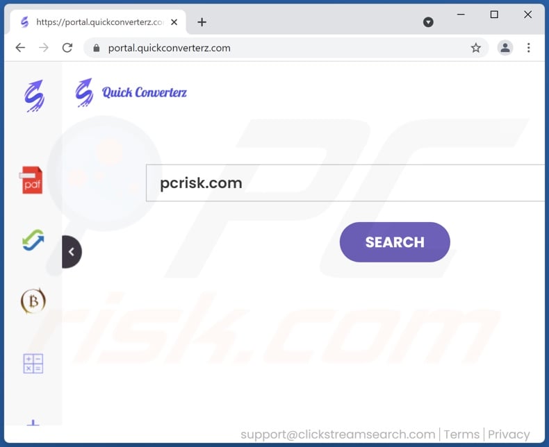 quickconverterz.com browser hijacker