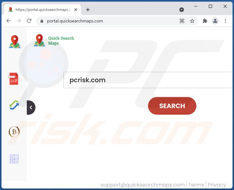 quicksearchmaps.com browser hijacker