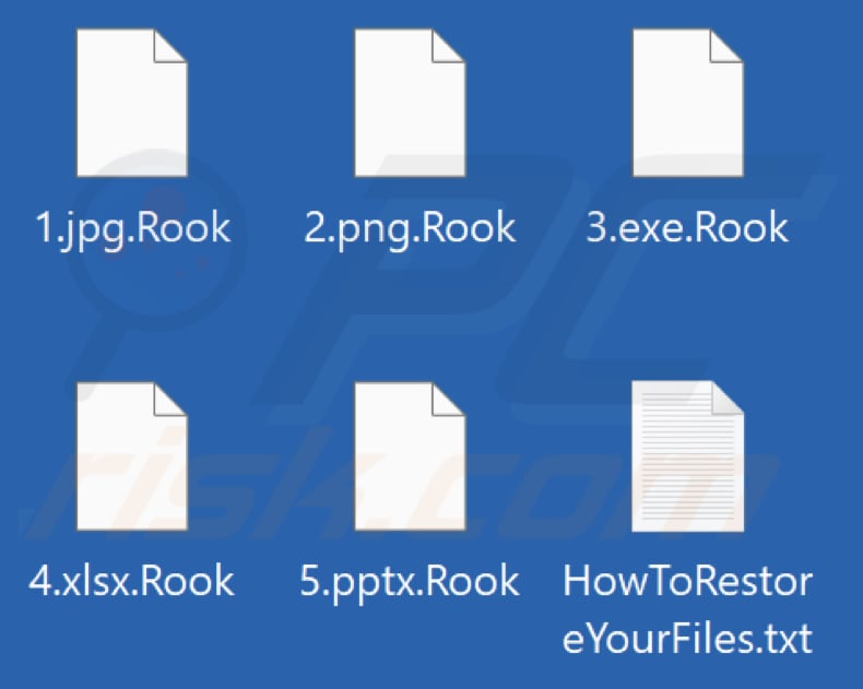 Files encrypted by Rook ransomware (.Rook extension)