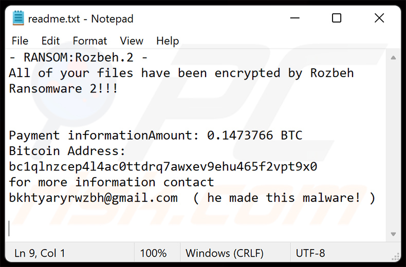 Rozbeh Ransomware