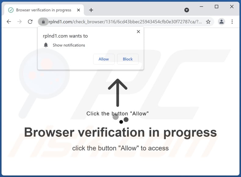 rplnd1[.]com pop-up redirects