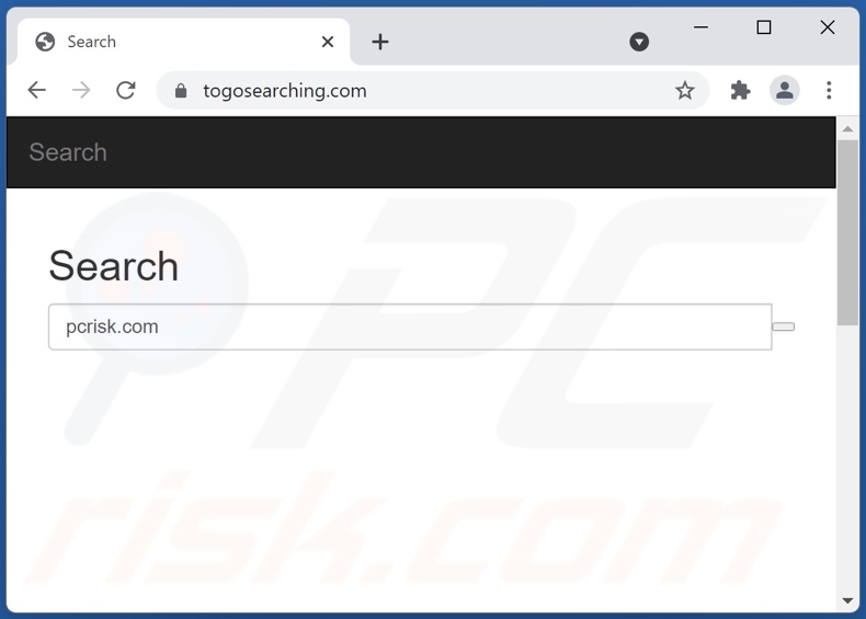 togosearching.com browser hijacker