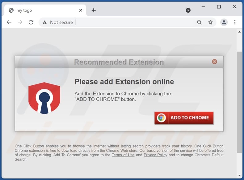 Website used to promote Safe Togo browser hijacker