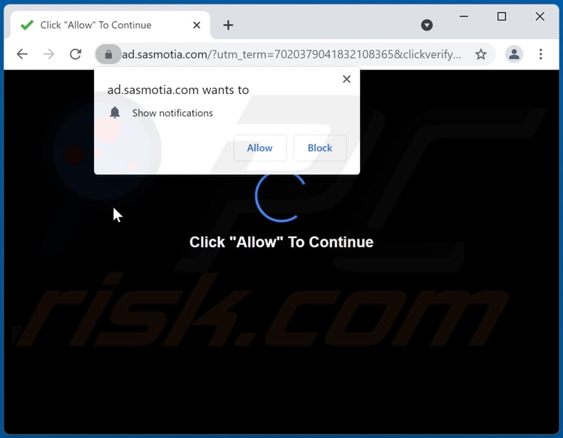 sasmotia[.]com pop-up redirects