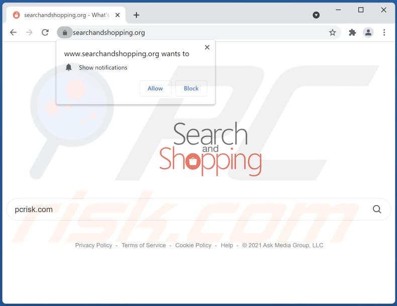searchandshopping.org browser hijacker