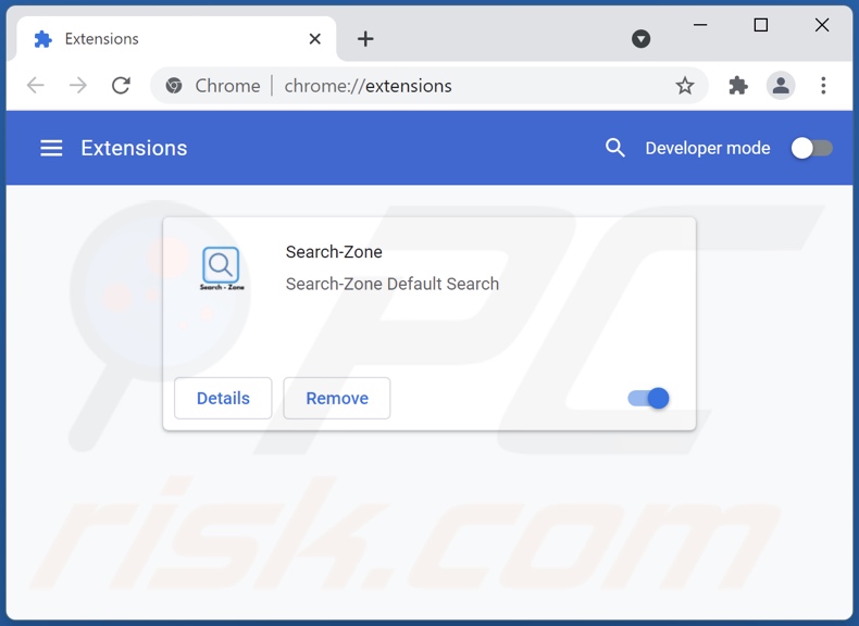 Removing searchzone.xyz related Google Chrome extensions