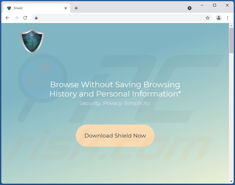 ShieldBrowser adware promoting website