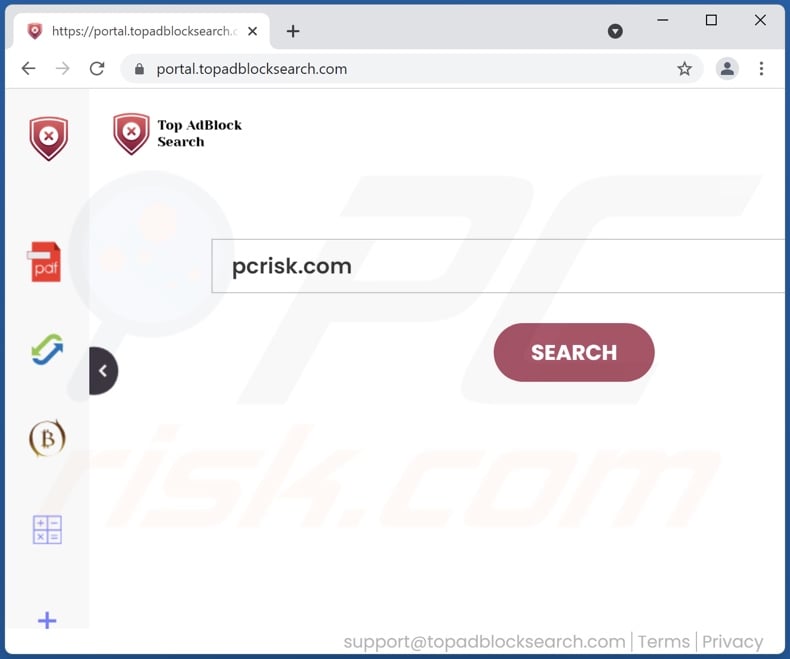 topadblocksearch.com browser hijacker