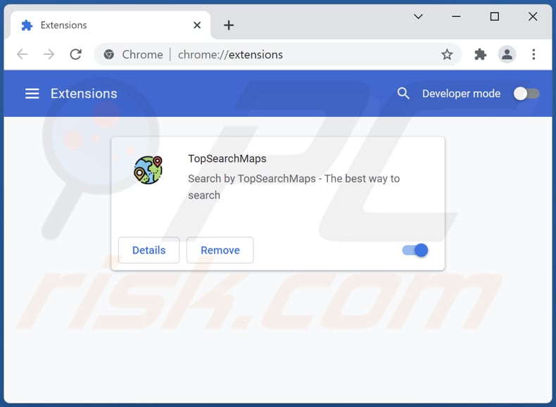 Removing topsearchmaps.com related Google Chrome extensions