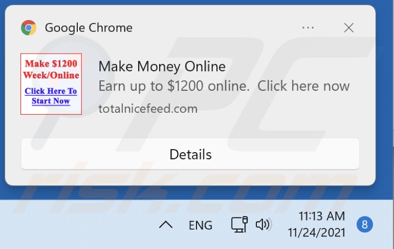 Ad delivered by totalnicefeed[.]com
