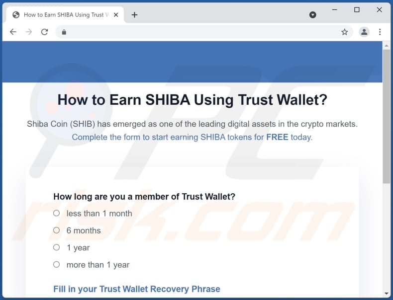 Trust Wallet scam scam