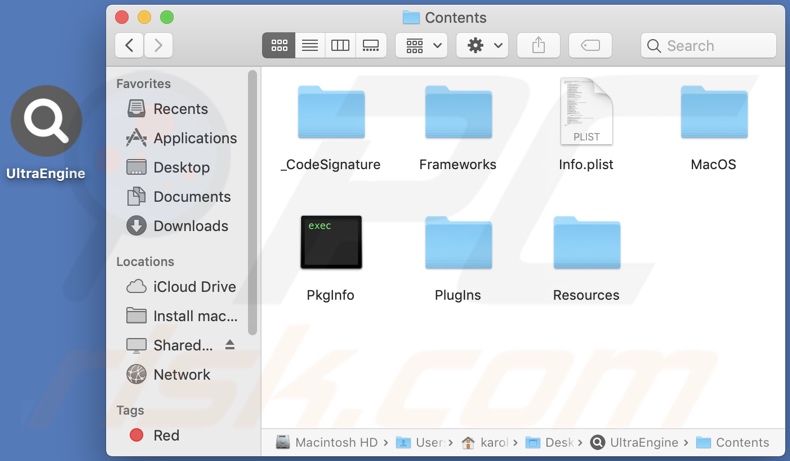 UltraEngine adware install folder
