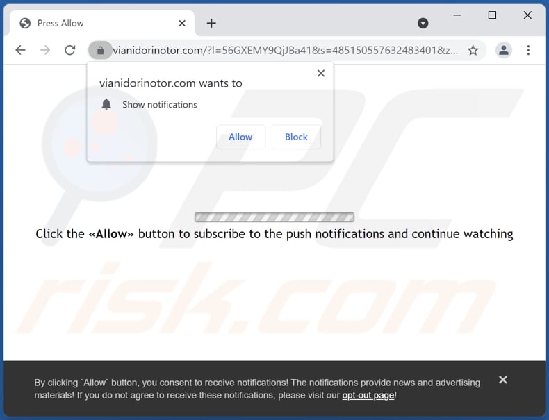 vianidorinotor[.]com pop-up redirects