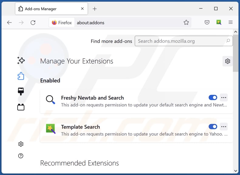 Removing webadblocksearch.com related Mozilla Firefox extensions