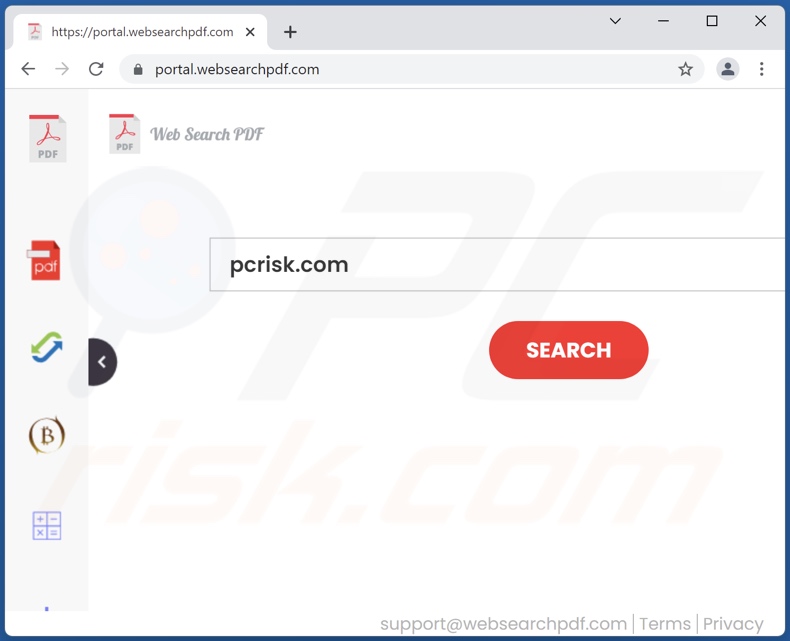 websearchpdf.com browser hijacker