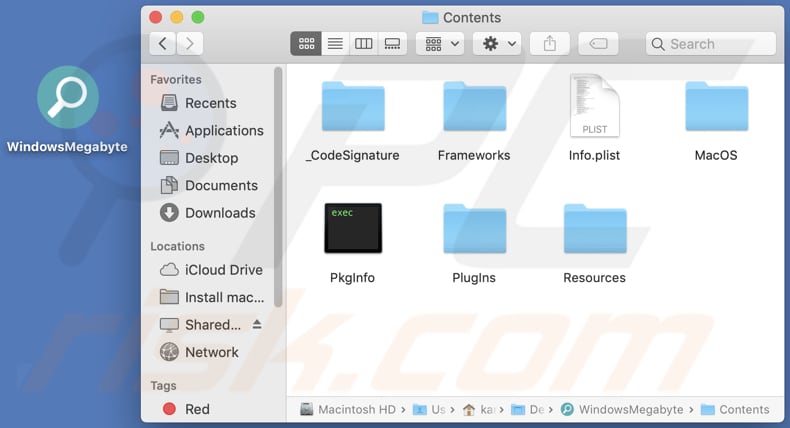 windowsmegabyte adware contents folder