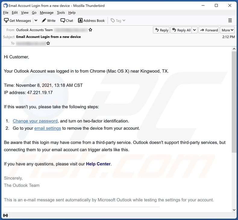 Phishing Alert: New Scam Threatens to Terminate Your Outlook Account, Information Technology