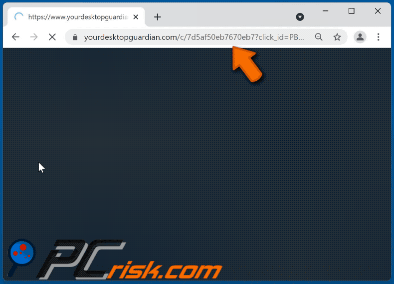 yourdesktopguardian[.]com website appearance (GIF)