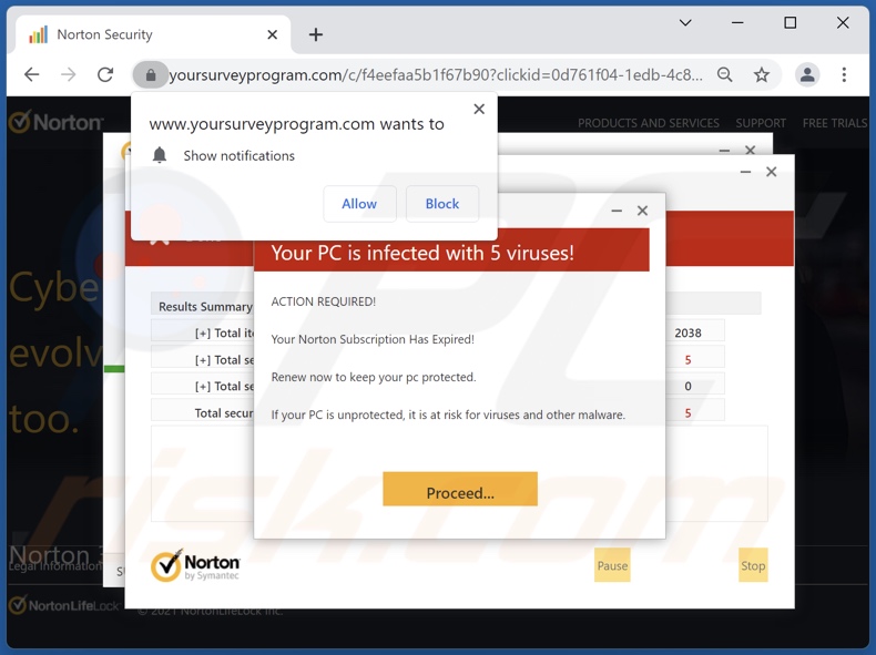 yoursurveyprogram[.]com pop-up redirects