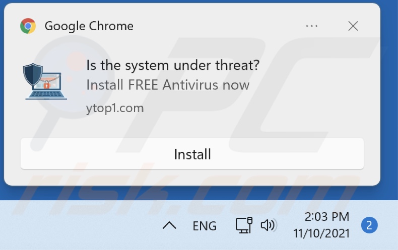 Ad delivered by ytop1[.]com