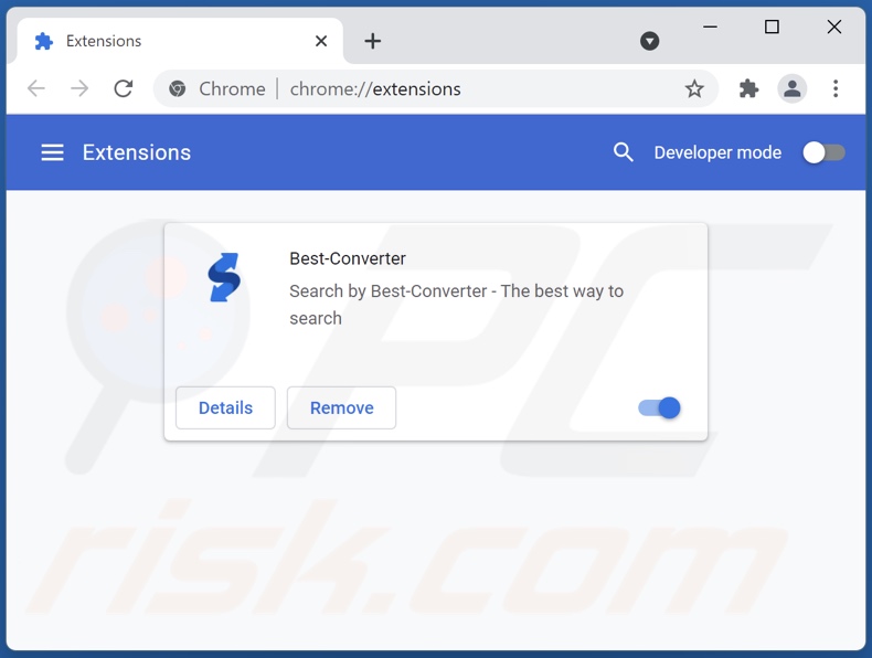 Removing best-converter.com related Google Chrome extensions