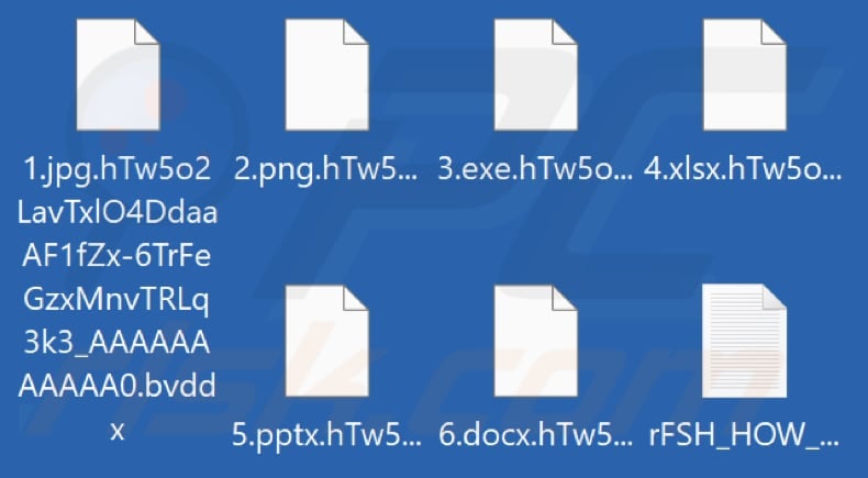 Files encrypted by Bvddx ransomware (.bvddx extension)