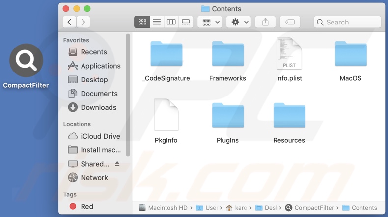 CompactFilter adware install folder
