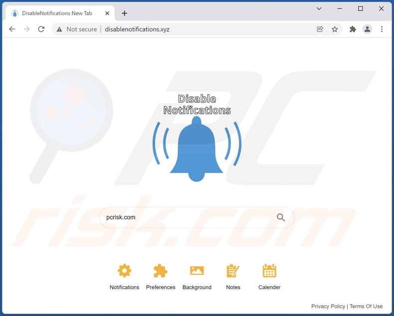 disablenotifications.xyz browser hijacker