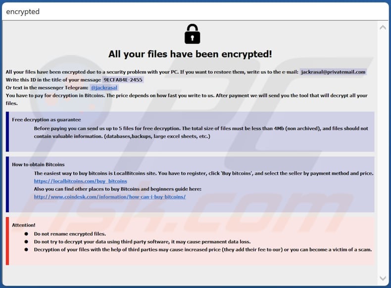 drik ransomware ransom note info.hta pop-up