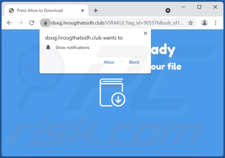 hrougthatsidh[.]club pop-up redirects