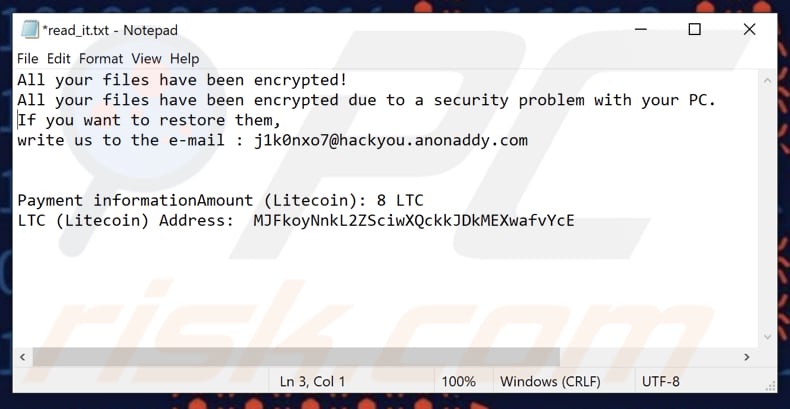 j1k0nxo7 ransomware text file (read_it.txt)