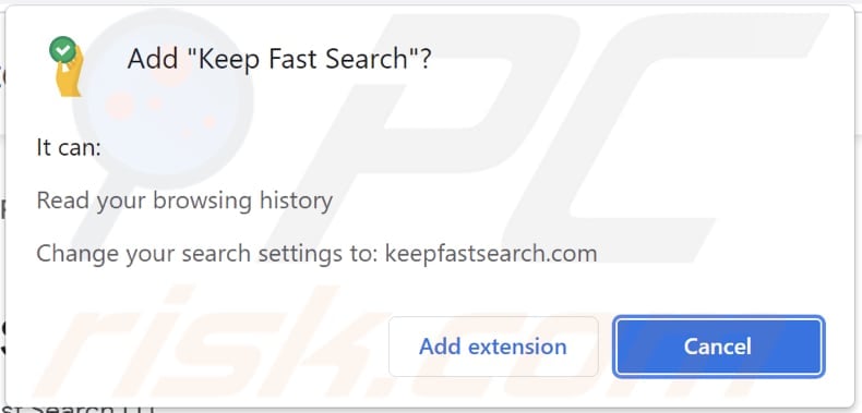 keepfastsearch.com browser hijacker