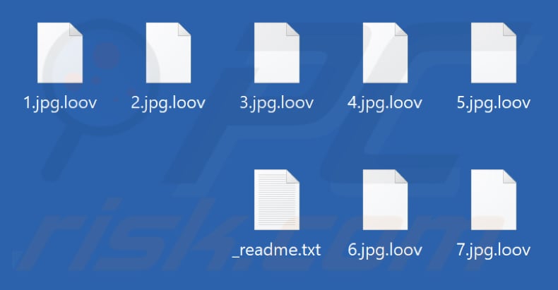 Files encrypted by loov ransomware (.loov extension)