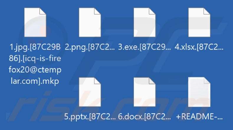 Files encrypted by Mkp ransomware (.mkp extension)