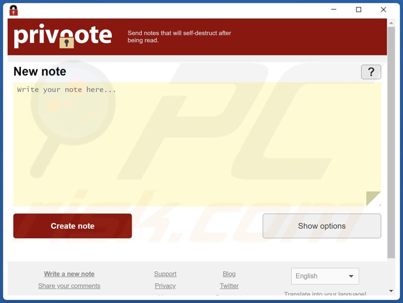 NoteIt pop-up redirects