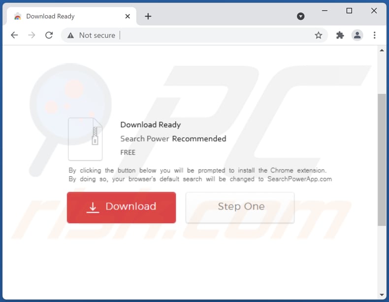 Website used to promote Quicknewtab browser hijacker