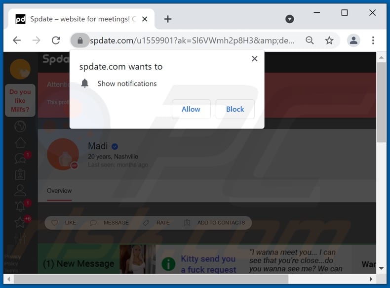 spdate[.]com pop-up redirects