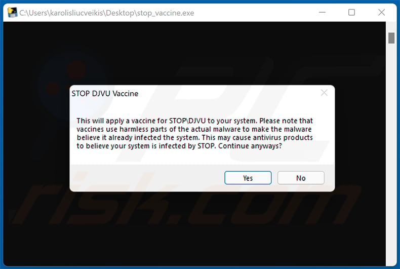 Stop/Djvu ransomware vaccine by G DATA