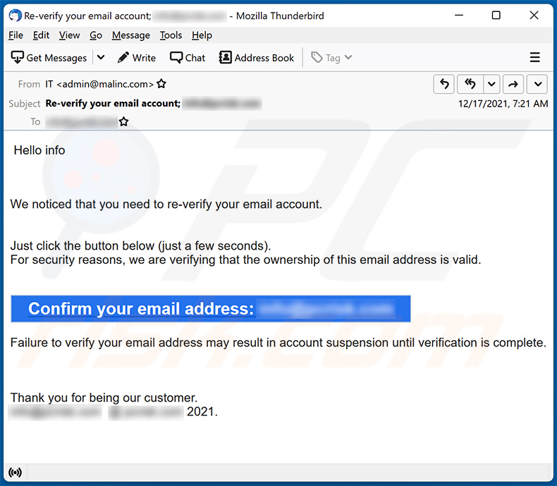 Verify email account-themed spam (2021-12-20)