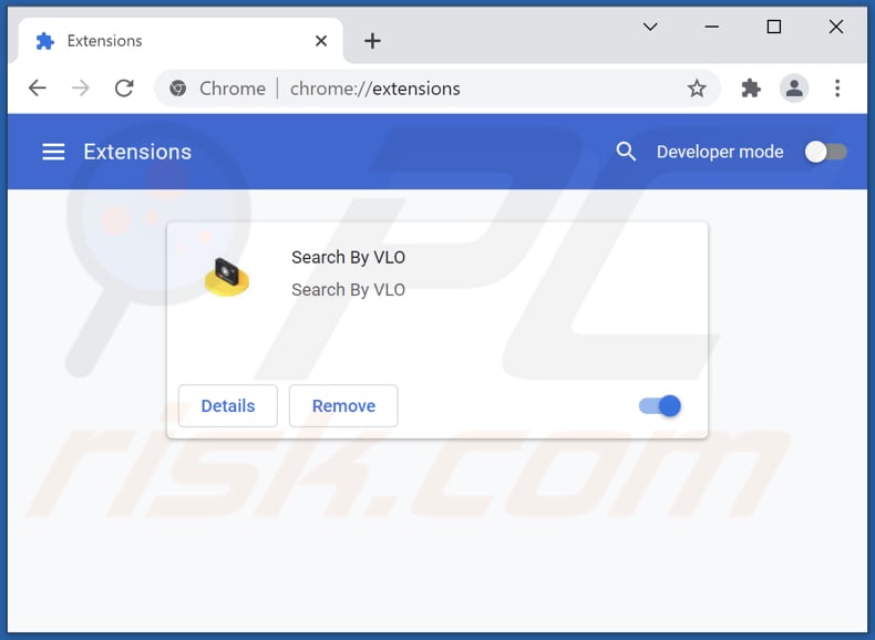 Removing vlosearch.com related Google Chrome extensions