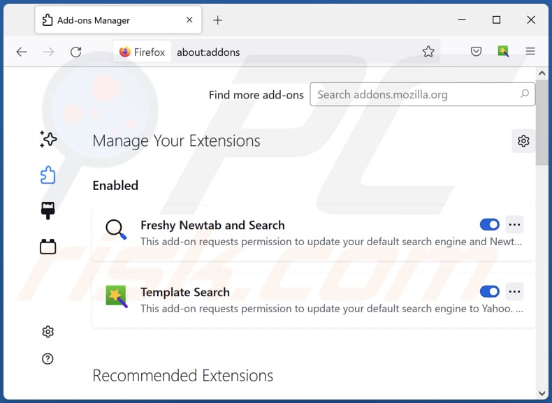 Removing vlosearch.com related Mozilla Firefox extensions